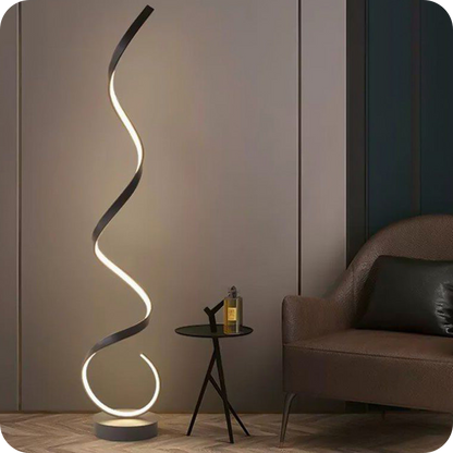 Lampadaire LED en spirale