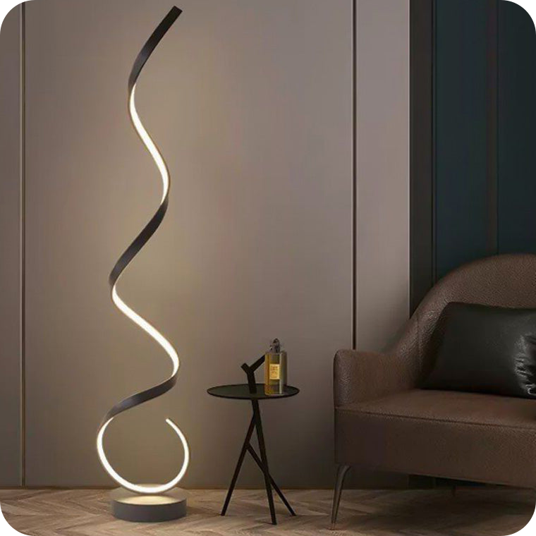 Lampadaire LED en spirale