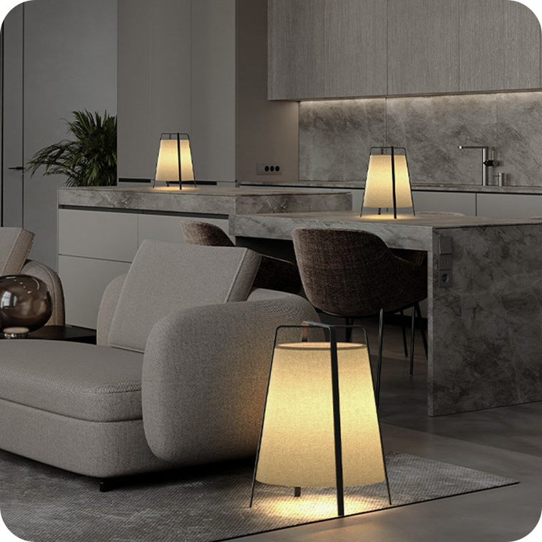 Designer Short Lantern Floor Lamp