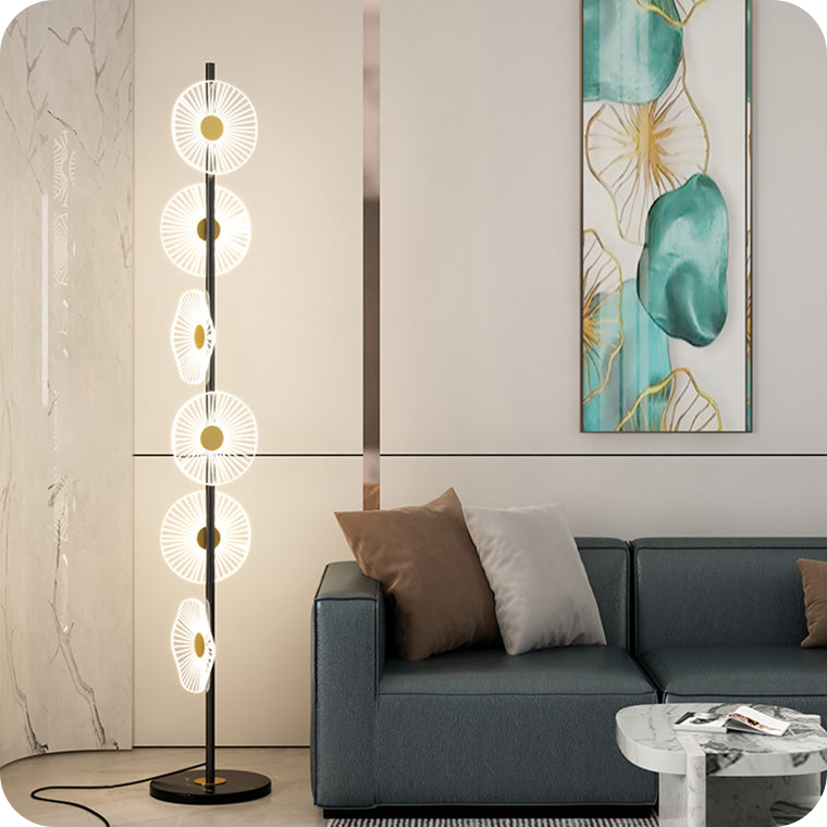 Multi-light Dimmable Floor Lamp with Remote