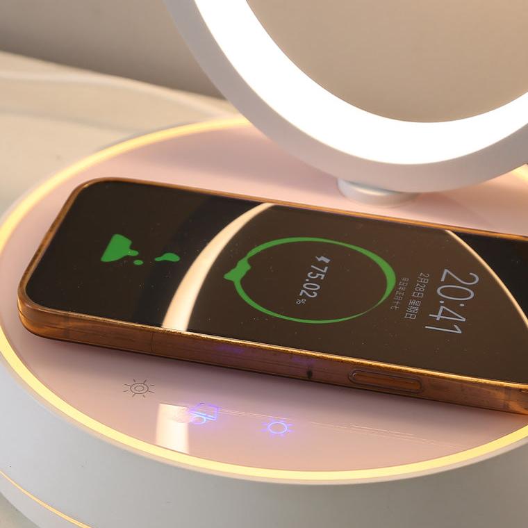 Dimmable Infinity Sculptural Table Lamp with Wireless Charger