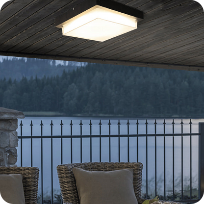 Square Outdoor Ceiling Light