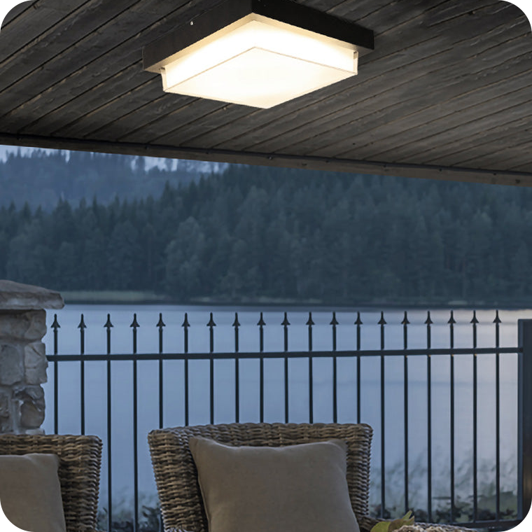 Square Outdoor Ceiling Light