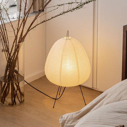 Japanese Tripod Paper Lantern Table Lamp