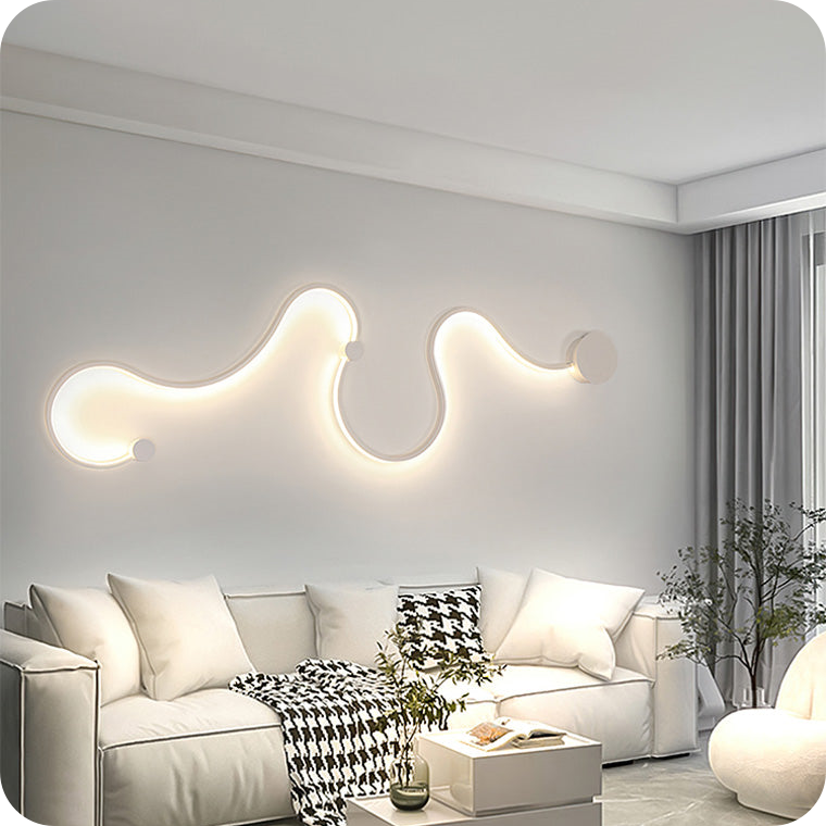 Aplique de pared LED con forma de serpiente larga