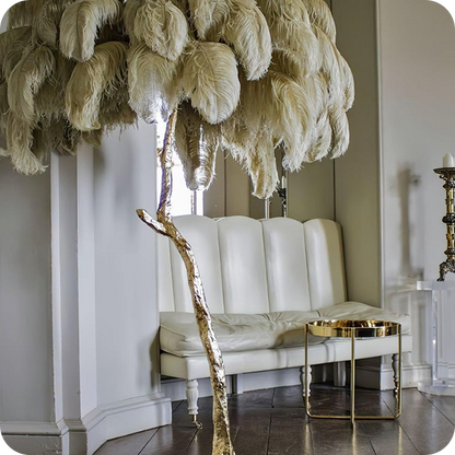 Feather Palm Tree Floor Lamp