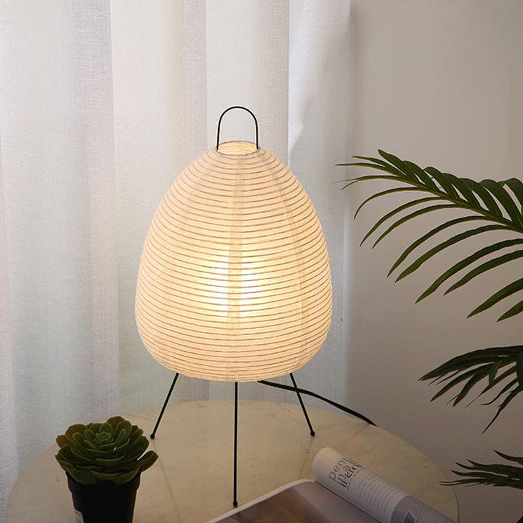 Japanese Tripod Paper Lantern Table Lamp