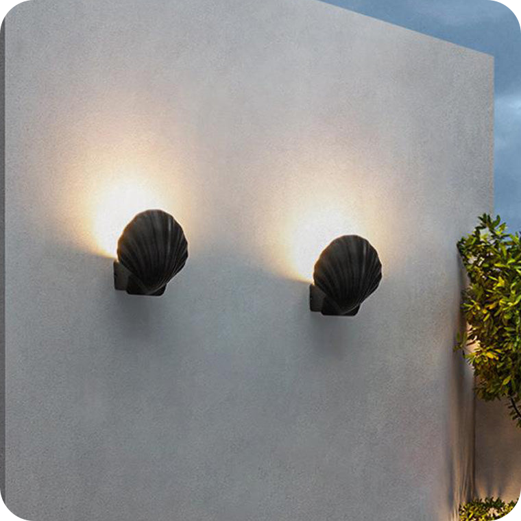 Waterproof Shell Outdoor Sconce