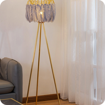 Tripod Feather Floor Lamp