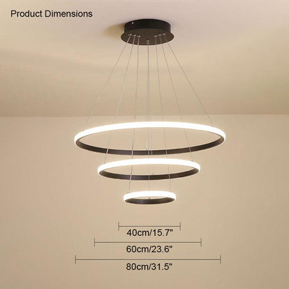 Tiered Led Ring Chandelier