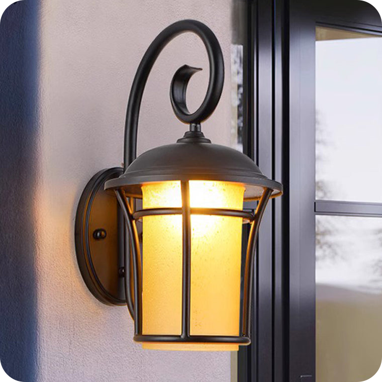 Nautical Black Outdoor Wall Light