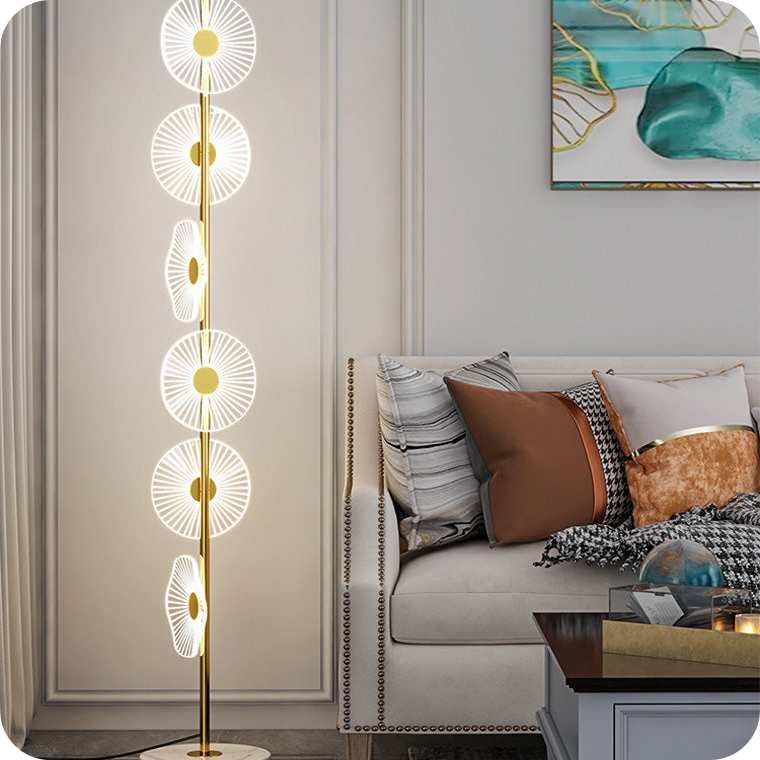 Multi-light Dimmable Floor Lamp with Remote