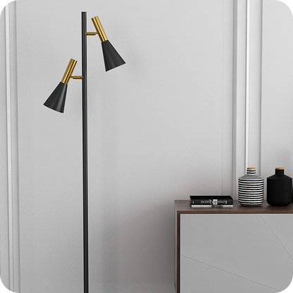 2-bulb Adjustable Pole Floor Lamp