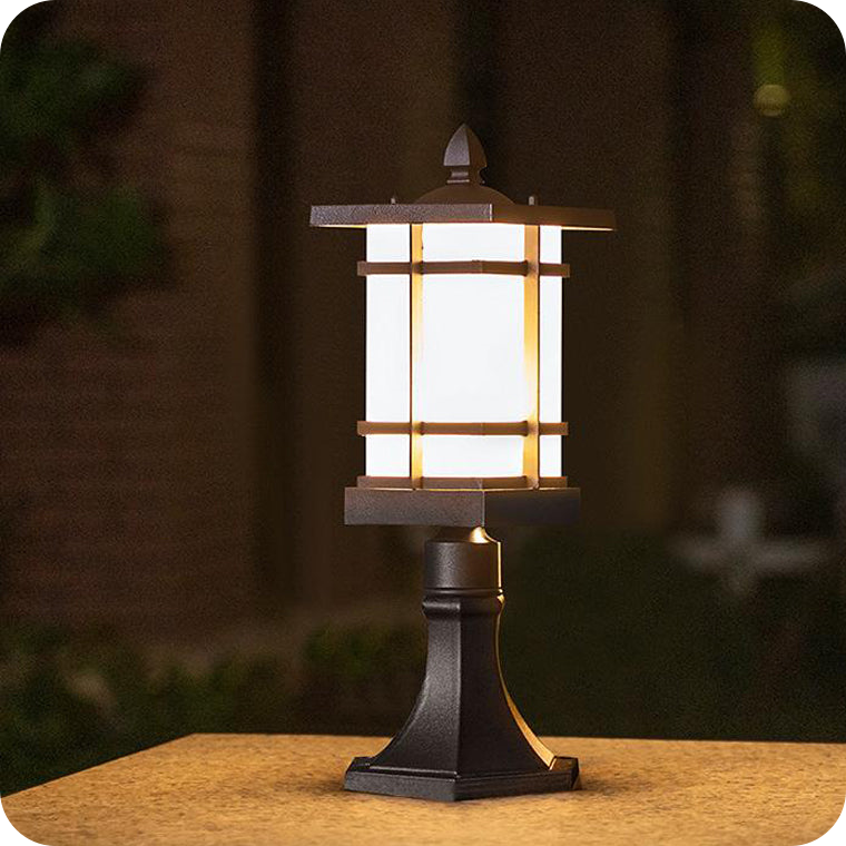 Square Outdoor Pillar Light