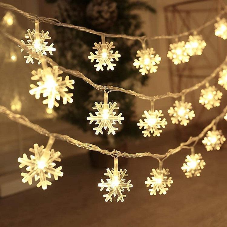 Snowflake LED solar Christmas decorative light string