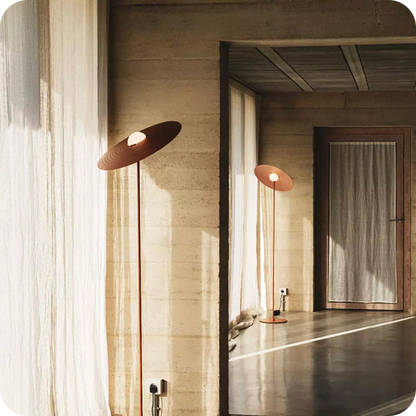 Interesting Floor Lamp with Adjustable Disc