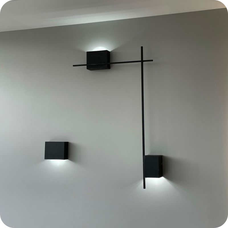 Aplique de pared con acento escultural