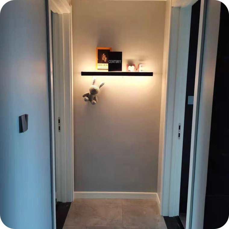 Long Linear Wall Sconce with Shelf