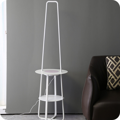 Dimmable Floor Lamp with Charging Table