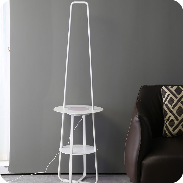 Dimmable Floor Lamp with Charging Table