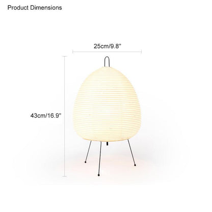 Japanese Tripod Paper Lantern Table Lamp