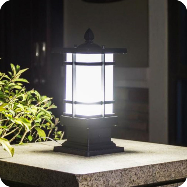 Square Outdoor Pillar Light