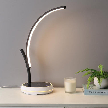 Dimmable Touch Arc Desk Lamp with Wireless Charger