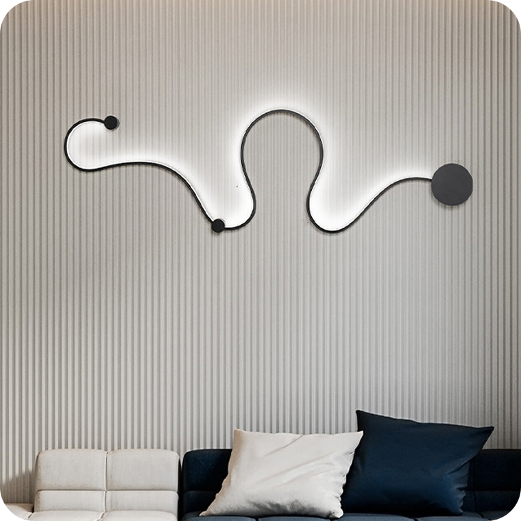 Aplique de pared LED con forma de serpiente larga