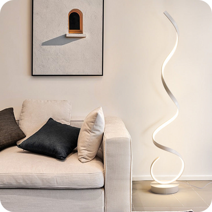 Lampadaire LED en spirale