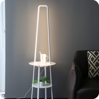 Dimmable Floor Lamp with Charging Table