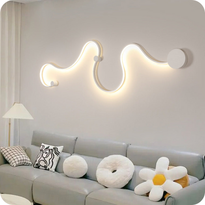 Aplique de pared LED con forma de serpiente larga