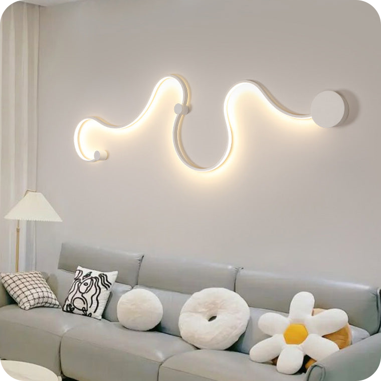 Aplique de pared LED con forma de serpiente larga