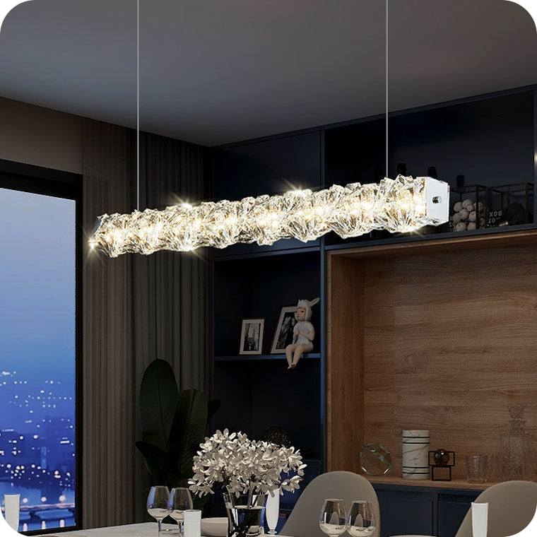 Twist Linear Crystal Chandelier