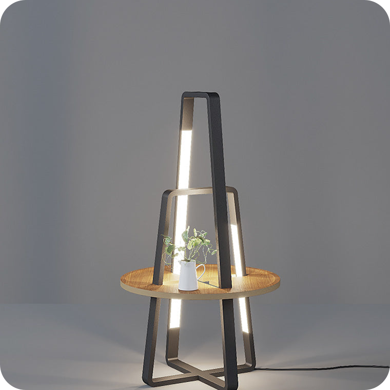 Tower Floor Lamp with Shelf