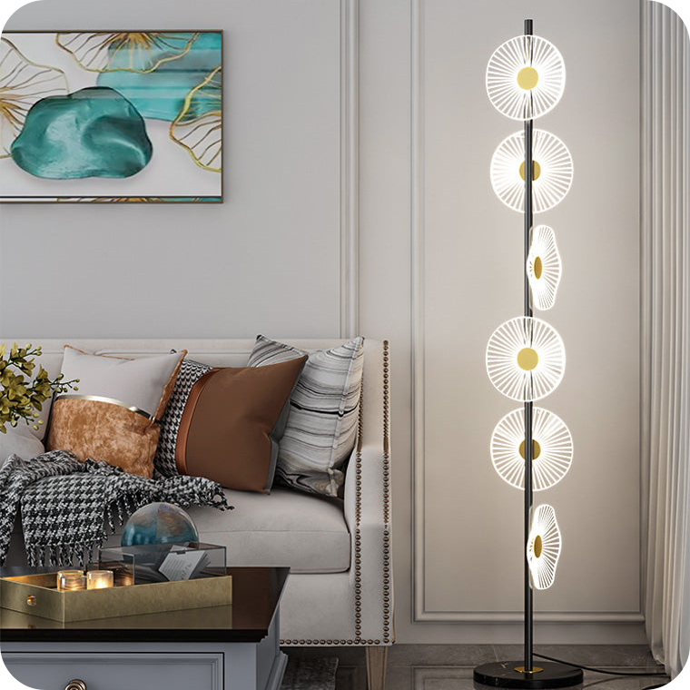 Multi-light Dimmable Floor Lamp with Remote