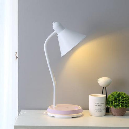 Dimmable Touch Flexible Gooseneck Desk Lamp with Wireless Charger