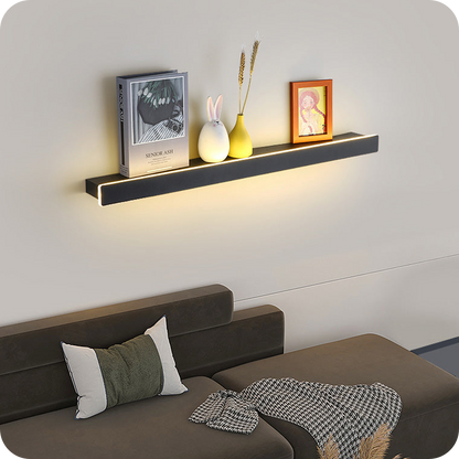 Long Linear Wall Sconce with Shelf