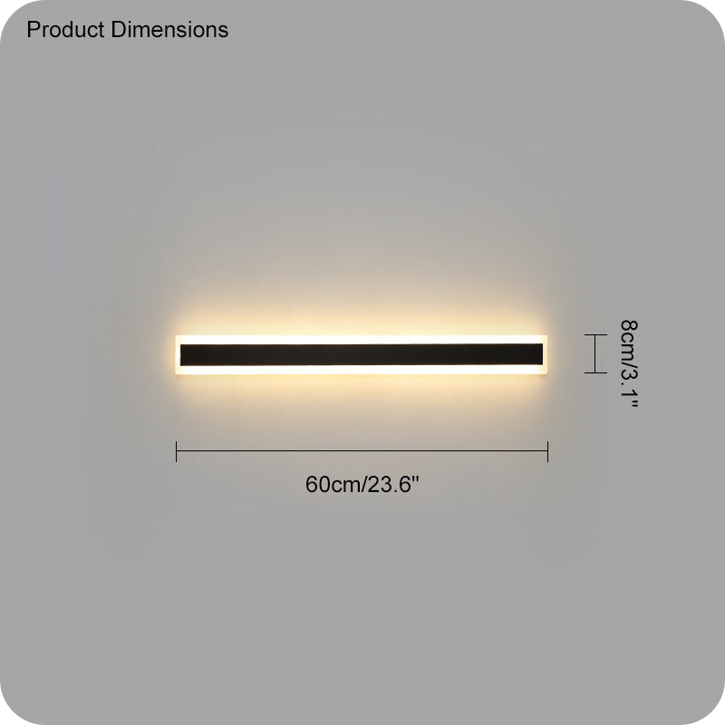 Aplique lineal de pared para exterior