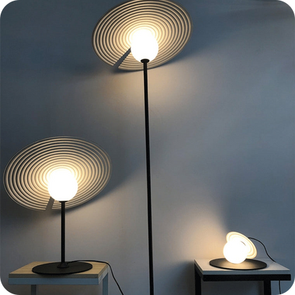 Interesting Floor Lamp with Adjustable Disc