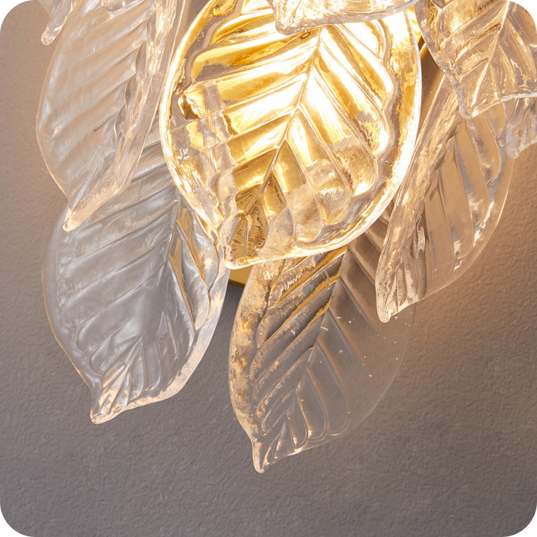 Leaf Glass Wall Sconce