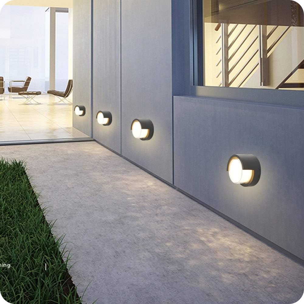 Round Outdoor Wall Light