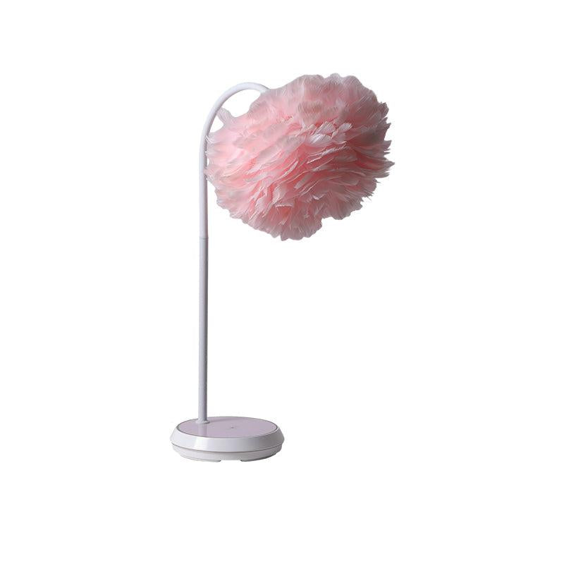 Dimmable Flexible Feather Night Lamp with Wireless Charger