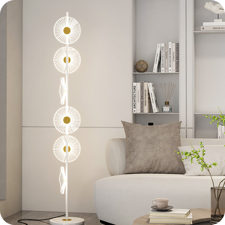 Multi-light Dimmable Floor Lamp with Remote