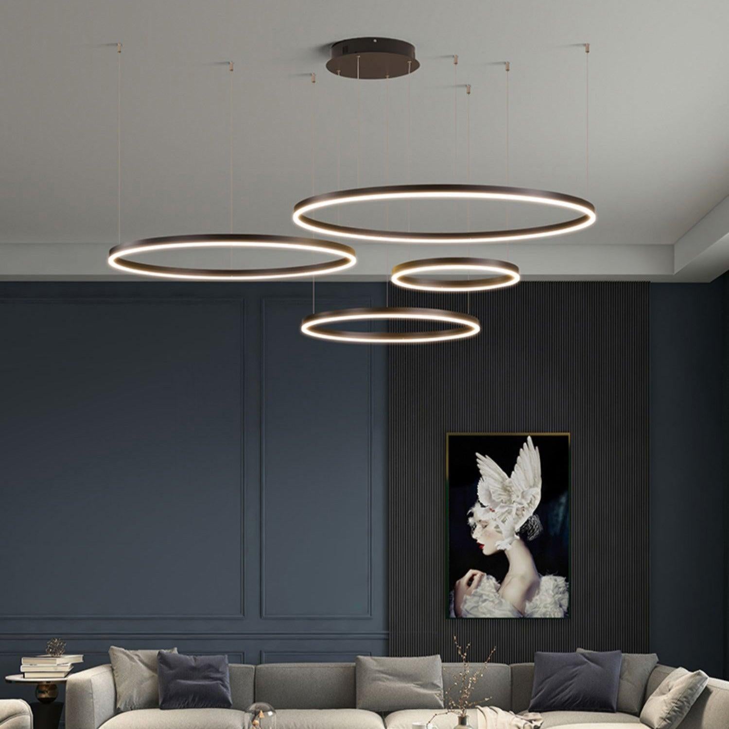 Wireless 3 LED Ring Chandelier