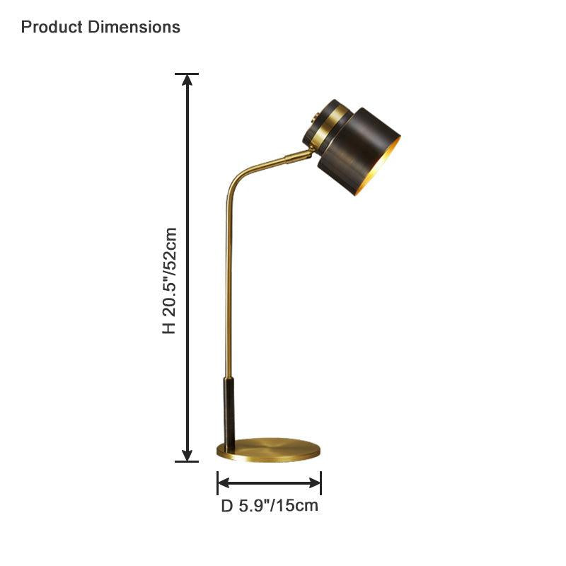 Elegant Arc Brass Reading Desk Lamp