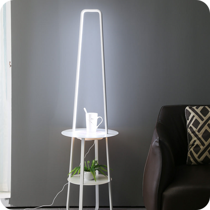 Dimmable Floor Lamp with Charging Table