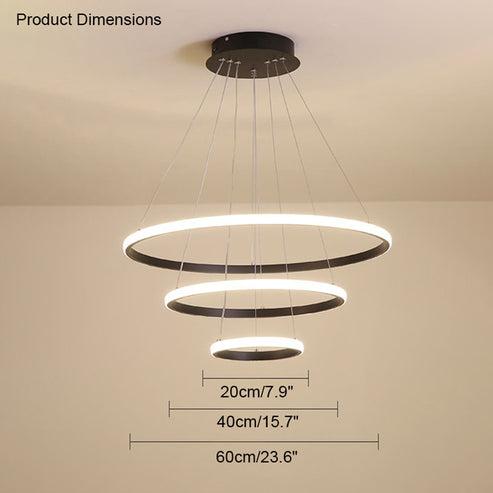 Tiered Led Ring Chandelier