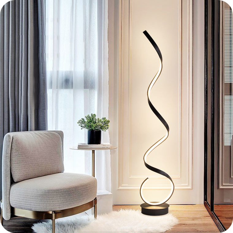 Lampadaire LED en spirale