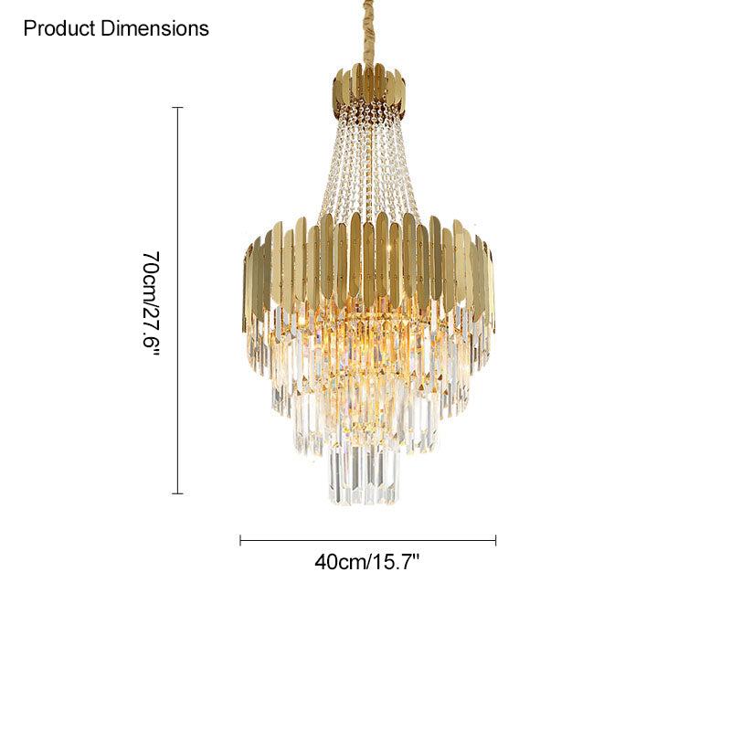 Tiered Gold Crystal Chandelier