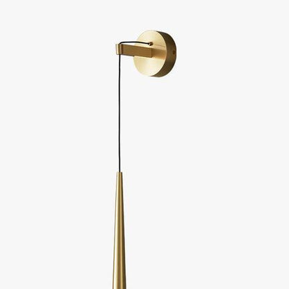 Dimmable Hanging Cone Brass Wall Sconce